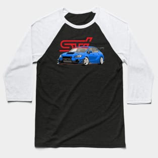 WRX STi Rally Blue Varis Aero JDM Baseball T-Shirt